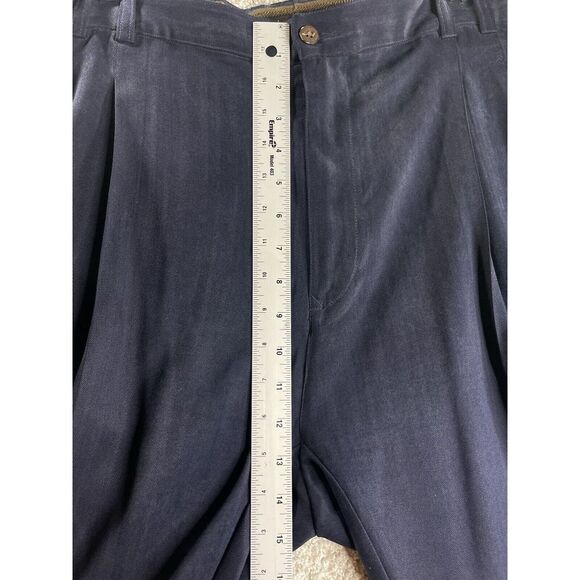 TOMMY BAHAMA Tropic Pants Men's Silk Blue 42 Flat Front - Picture 4 of 10